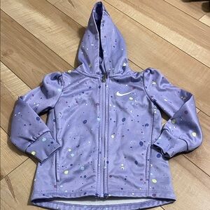 Nike Lavender Hooded Zip Jacket with Multicolor Speckles
